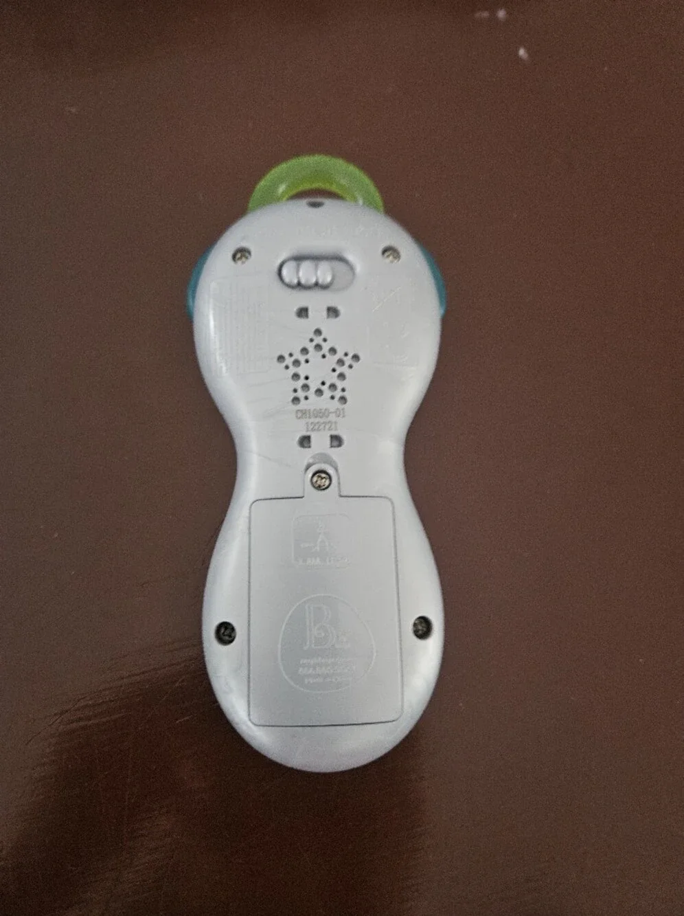 Baby Toy Phone Remote in Gray, White and Green - Interactive Music Buttons